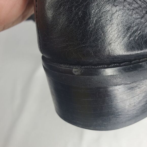 6.5 MATISSE Brazil * BLACK pebbled LEATHER ADJUSTABLE RIDING BOOTS 6 - Picture 12 of 15
